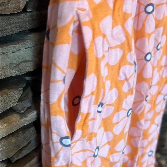 Floral Kids Dress in Orange and Pink with Pockets! - Picture 4 of 6